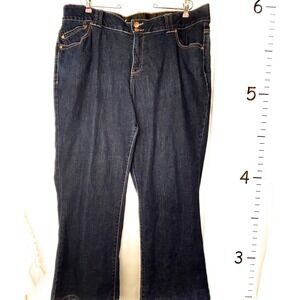 Lane Bryant Straight‎ Leg Tighter Tummy Dark Blue Jeans 20 Average